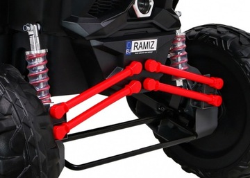 Детская коляска на аккумуляторе UTV-MX Красный + привод 4х4 + Пульт дистанционного управления + Аудио