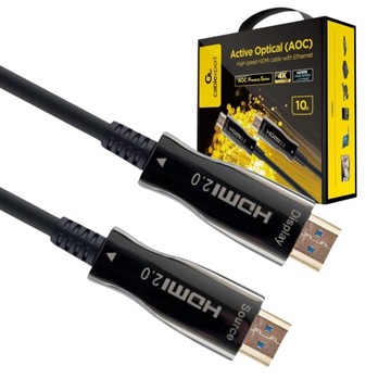 KABEL HDMI AOC Optyczny 4K 60Hz Przewód do Transmisji PREMIUM UHD HDR 10m