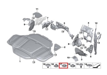 10 накидных гаек BMW 5 E34 3 E36 7 E38 5 E39 3 E46 5 E60 E90 07146949380