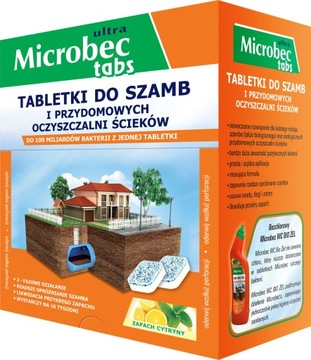 Bros Microbec Ultra tabletki do szamb cytryna 1szt