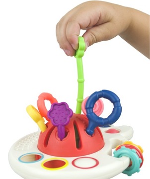 СЕНСОРНАЯ ИГРУШКА-ПРЕСЕСКУСНИК ДЛЯ МАЛЫШЕЙ КРАБ МОНТЕССОРИ 4В1