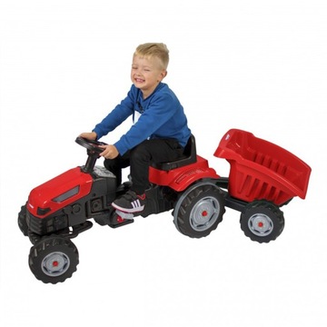 Traktor na Pedały Przyczepa Duży MAX xl Czerwony
