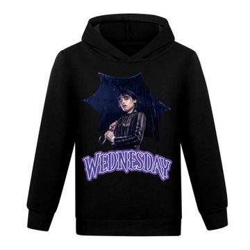 Bluza WEDNESDAY dziecięca kapturem rodzina ADDAMS