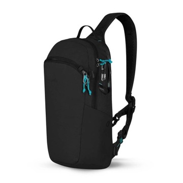Plecak na jedno ramię antykradzieżowy czarny Pacsafe ECO 12L