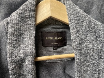 River Island szary sweter narzutka XL