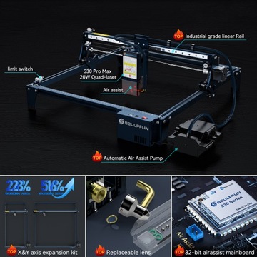 Новый лазерный гравер SCULPFUN S30 Pro Max