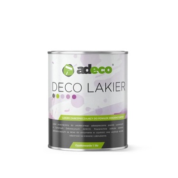 AdecoShop Lakier do ścian z brokatem srebrnym 1L