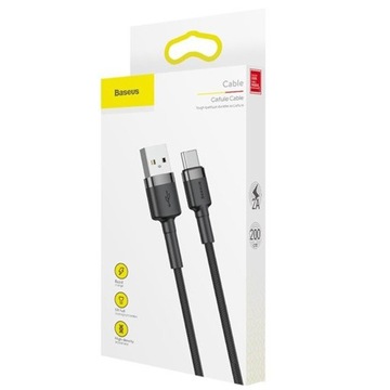 PREZENT DLA KOBIETY MĘŻCZYZNY MOCNY KABEL USB - USB TYP C BASEUS 2 METRY