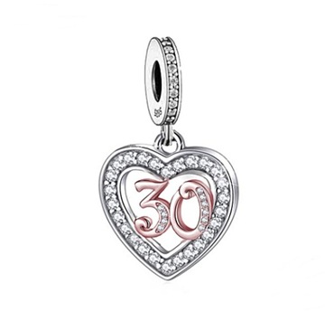 CHARMS ZAWIESZKA 30 URODZINY ROCZNICA SERCE ROSE
