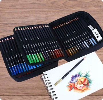 MEGA DUŻY ZESTAW ARTYSTYCZNY DO RYSOWANIA KREDKI OŁÓWKOWE 120 el.