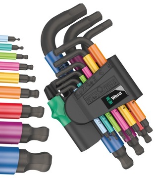 ZESTAW KLUCZY TRZPIENIOWYCH 950/9 HEX-PLUS MULTICOLOUR WERA 05133164001