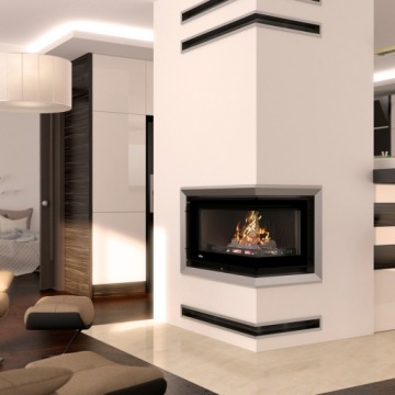 Каминная решетка OPEN 20x6см, матовый черный