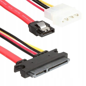 Kabel Combo HDD Sata 22Pin do Sata 7Pin Molex 4P