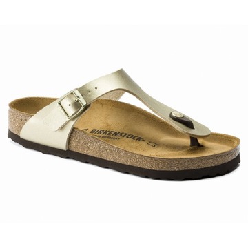 Klapki Damskie Birkenstock 1016109 GIZEH BF NARROW Złote 39