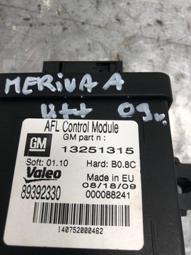 MODUL ZÁHYB SVĚTLO OPEL MERIVA A FACELIFT 13251315
