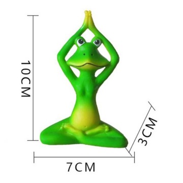 Żywica medytująca joga statua żaba figurka styl C