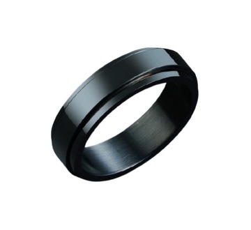 Pierścionek spinner black męski antystres US 7