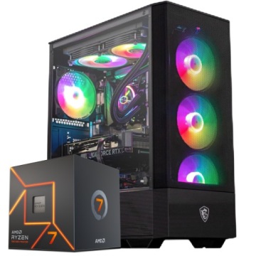 KOMPUTER GAMINGOWY RYZEN 7 7800X3D RX 7800 XT 32GB DDR5 2TB M2 WINDOWS 11
