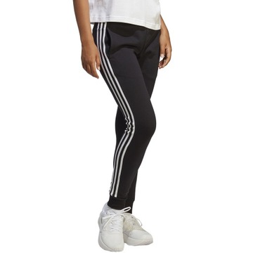 M Spodnie damskie adidas Essentials 3-Stripes French Terry Cuffed czarne IC