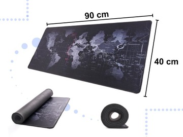 Настольный коврик с картой мира 40х90х2см.