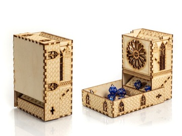 DICE TOWER DRACULA WIEŻA DO KOŚCI DREWNIANA 15 CM