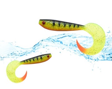 Skuteczna, miękka Przynęta Fox Rage Ultra UV Pro Grubs, Perch (UV) - 8cm