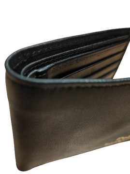 Czarny skórzany elegancki portfel męski Polo Ralph Lauren
