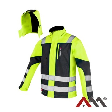 SOFTSHELL OSTRZEGAWCZY Roboczy z kapturem Kurtka Softshellowa Eclipse y XL