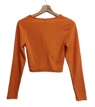 Only pomarańczowy sweter na guzik defekt S