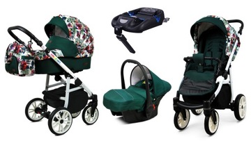 BabyLux Wózek 4w1 dziecięcy ColorLux + baza Isofix