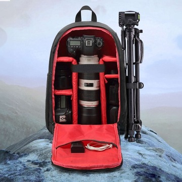 РЮКЗАК ДЛЯ ФОТОГРАФИИ ДЛЯ КАМЕРЫ CANON NIKON ДЛЯ НОУТБУКА ЕМКОСТЬЮ 15,6, ЧЕРНЫЙ