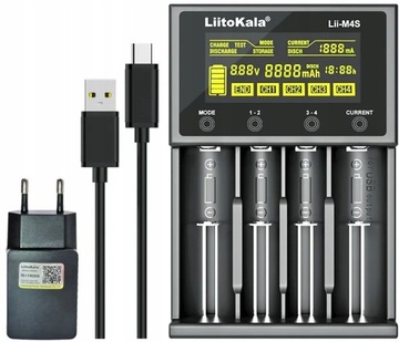 Lii-500S LCD multifunctional universal 4-port lithium battery charger