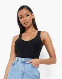 CZANE BODY KLASYCZNE NA RAMIĄCZKACH GŁADKIE PROSTE BASIC BOOHOO XXL