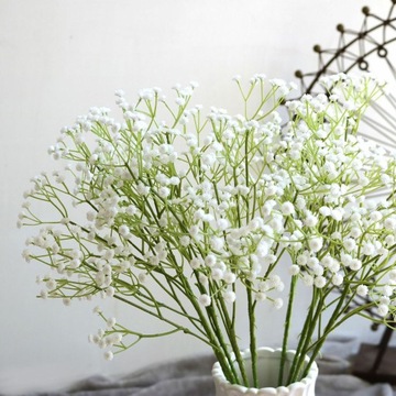 Гипсофила Метелка Искусственный цветок XXL Белая декоративная ветка