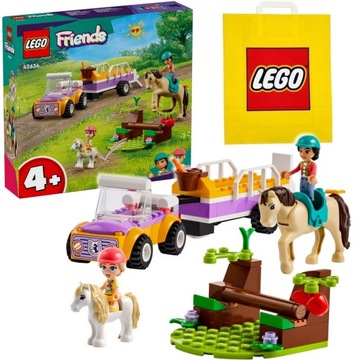 LEGO Friends 42634 Przyczepka dla koni i kucyków + Torba prezentowa LEGO