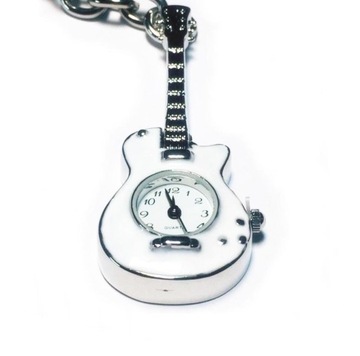 Брелок белый LP электрогитара с часами