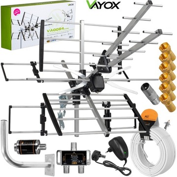 ANTENA KIERUNKOWA DVB-T2 COMBO 4K ZESTAW 2TV VAYOX