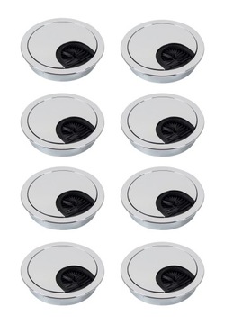 8 x METALOWY PRZEPUST KABLOWY PRZELOTKA CHROM fi60