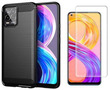 PANCERNE Etui KARBON do Realme 8 / 8 PRO + SZKŁO