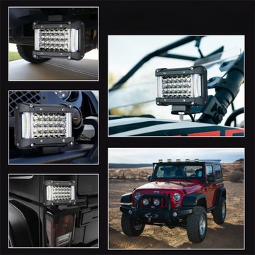 ZESTAW 2x MOCNA LAMPA ROBOCZA 150W 34 LED 11cm ledbar HALOGEN 12V 24V