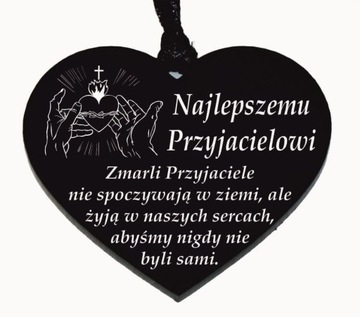 zawieszka na znicz z grawerem dla Przyjaciela DUŻA