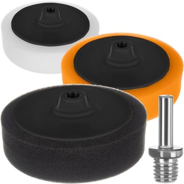 GĄBKA POLERSKA PADY DO SAMOCHODU ZESTAW 3 szt + ADAPTER CAR VIP