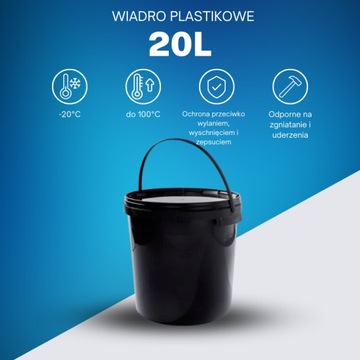 ПЛАСТИКОВОЕ ВЕДРО С КРЫШКОЙ 20 Л ЕД.