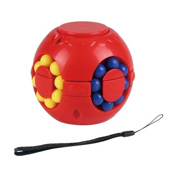 Rotating Magic Bean Fingertip Gyroscope Toy Red
