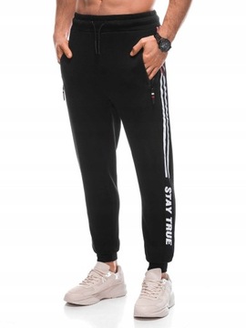 Spodnie męskie dresowe, sportowe Joggery czarne Sweat Pants r. 2XL/3XL