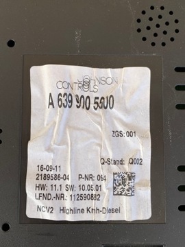 MERCEDES VITO VIANO PŘÍSTROJOVÁ DESKA BUDÍKY EVROPA A6399005600