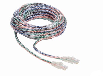 Kabel CAT6 RJ45 KROSOWANY transparent 10m. THOMSON