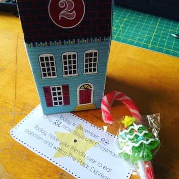 АДВЕНТ-календарь, домики из бумаги, 25 шт.Рождественская деревня DIY N2