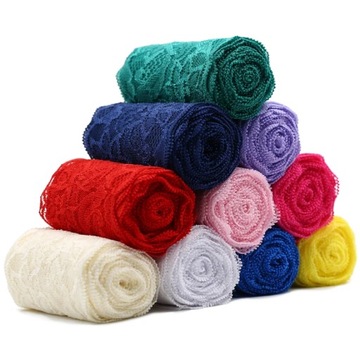 10 метров/лот, 8 см, эластичная кружевная лента для шитья, белая