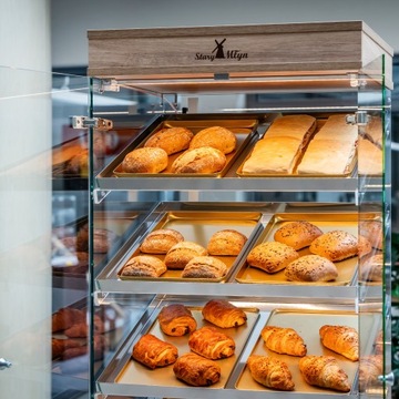 Витринный шкаф хлебного магазина полки пекарни со светодиодной подсветкой